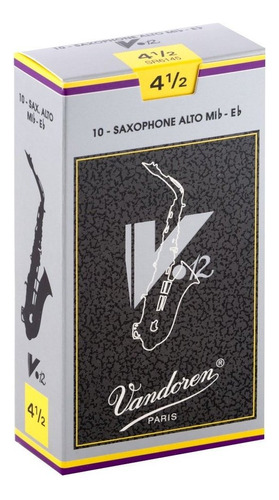 Vandoren Sr6145 v.12 saxofón Alto Reeds Fuerza 4.5; Caja