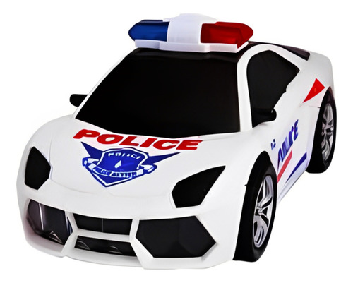 Carrinho Infantil Bate E Volta Policia Com Luz E Som