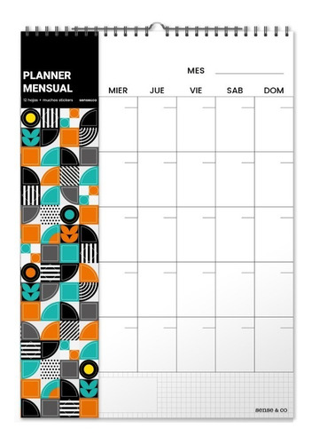 Planner Calendario Planificador Almanaque 40x30cm Perpetuo