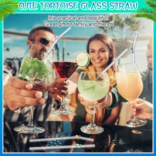 8 Popotes De Cristal Reutilizables Pajitas Resistentes ...