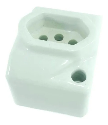 Tomada De Porcelana Sobrepor Plug Padrão Abnt 25a