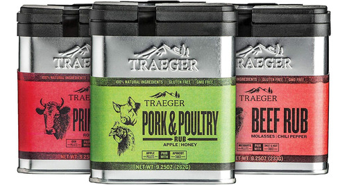 Traeger Grill Holiday Rub Bundle: Cerdo Y Aves De Corral, Co
