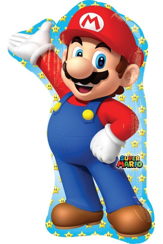 Super Mario Bros Globo Metalico Jumbo Fiesta Bday Nintendo D