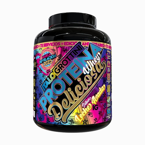 Imagen 2 de 5 de Proteina Whey Deliciosa Leche Asada + Creatina 40 Serv