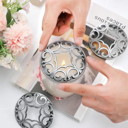 Juego De 4 Fundas Para Velas Para Tarros, Cubiertas Perfumad