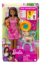 Comprar Barbie Adota Um Cachorrinho Boneca Com Vestido Rosa - Hkd87