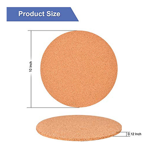~? 6-pack 10 Cork Coasters, Corcho Redondo Y Platillos De P