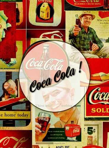 Coca Cola! Lámina Decoupage Autoadhesiva 30 X 42 Cm