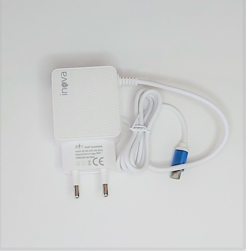 Carregador Android Turbo Inova Cabo Tipo C 3.1a 2 Usb