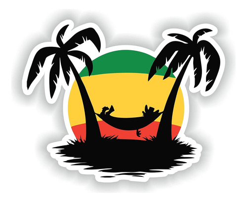 Calcomanía De Bandera De Jamaica Para Automóvil, Laptop, Par
