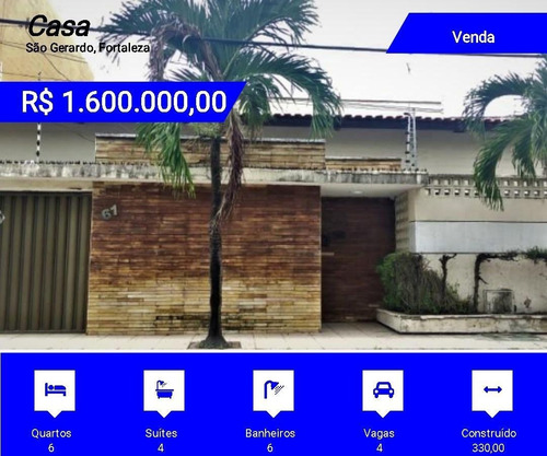 Imagem 1 de 15 de Casa Para Venda Em Fortaleza, São Gerardo, 6 Dormitórios, 4 Suítes, 6 Banheiros, 4 Vagas - 38_1-2333324