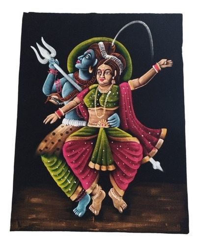 Tapetes Diosa Hindu De Terciopelo Pintado A Mano 69cm X 53cm