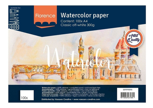 Papel Acuarela Color Blanco Oz M² Superficie Texturizada