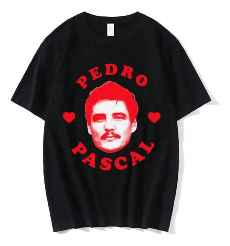 Camiseta Gráfica De Algodón De Manga Corta Pedro Pascal