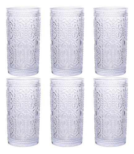 Galssmagic Juego De Vasos Vintage Para Beber De 6, Cristaler