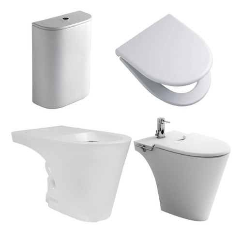 Inodoro Ferrum Marina Largo Deposito Touch Bidet 1a Y Tapa