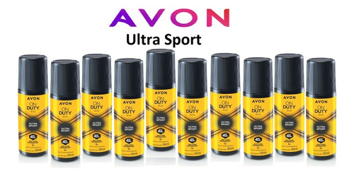 Paq. 10 Desodorantes On Duty Ultra Sport Avon Roll-on