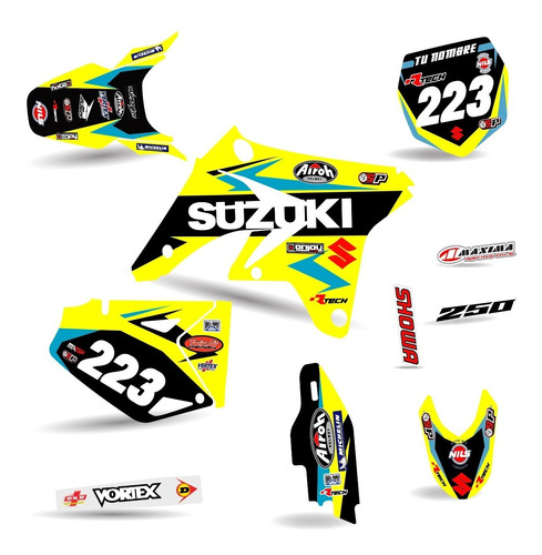 Kit De Calcomanías Para Rm-z 250 Del 2007 2008 2009