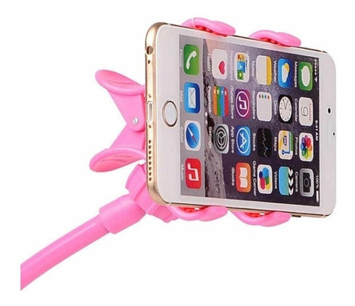 Soporte Celular De Brazo Flexible Pinza Ajustable Rosa