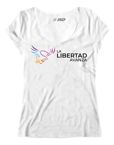 Remera Mujer Javier Milei La Libertad Avanza 6 Dtg Premium