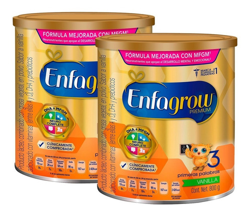 Kit 2 Piezas Fórmula Infantil Enfagrow Etapa 3 800g