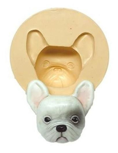 Molde De Silicone Bulldog Frânces Para Decorar Cachorro