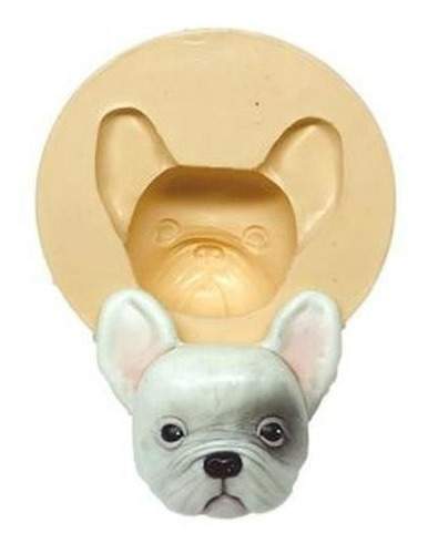 Molde De Silicone Bulldog Frânces Para Decorar Cachorro