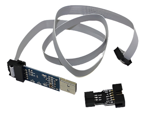 Programador De Avr 10 Pin Usb 5v 51 Atmega8 Con Cable Y Adap