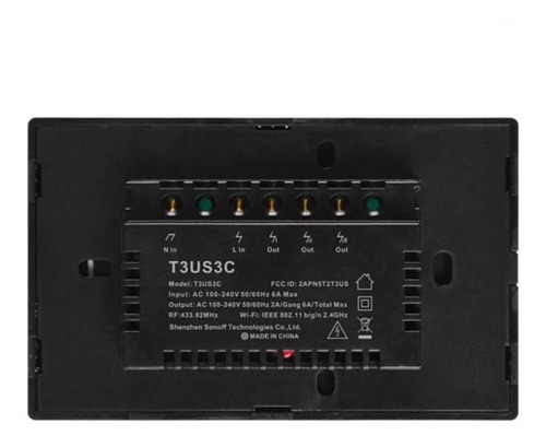 Imagen 3 de 6 de Sonoff T3 Us 1 Canal Panel Tecla Touch Domotica Wifi Rf