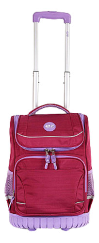 Mochila 18 Con Carro Abertura Semicircular Fucsia Elf 6445a