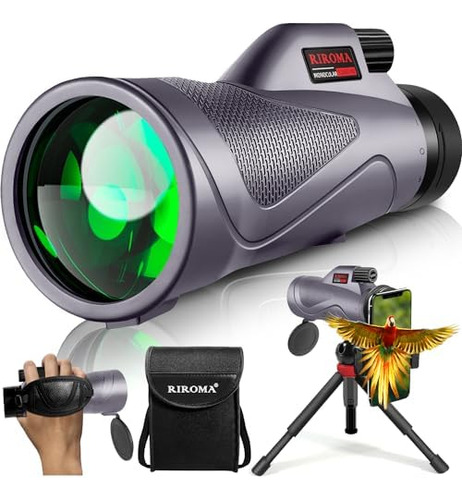 Telescopio Monocular De 12 X 60 De Alta Potencia Con Adaptad