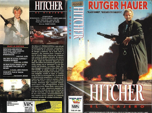 The Hitcher Vhs C. Thomas Howell Rutger Hauer Terror Slasher