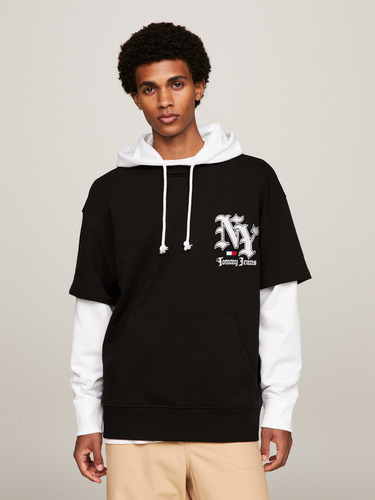 Polerón Hoodie Relaxed Ny Grunge Hombre Tommy Hilfiger Negro