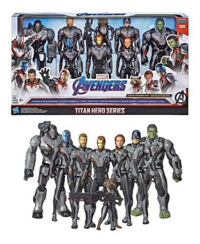 Pack De 8 Figuras Avengers End Game Titan Hero Series 12 