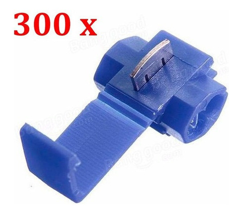 300un Conector Derivação Emenda Cabos Fios Azul 1,5 A 2,5mm