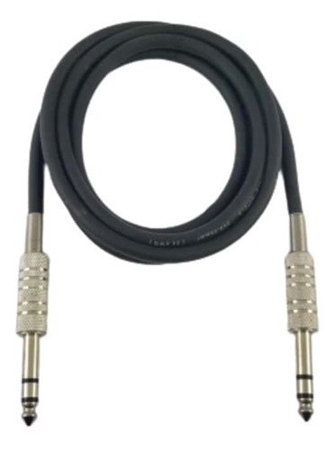 Imagem 1 de 3 de Cabo P10 Stereo X P10 Stereo 1 Metro - Balanceado - Niquel