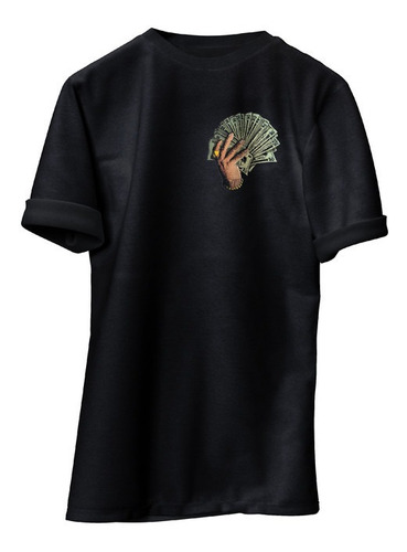 Playera Negra Personalizada Mano Urbano Hombre