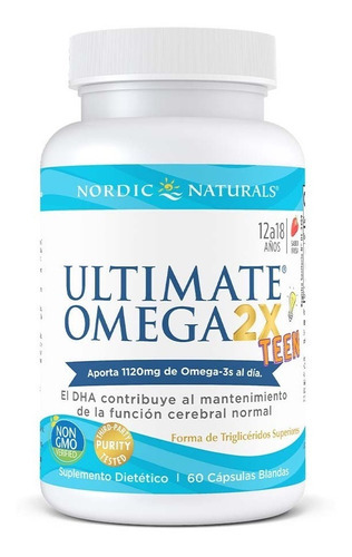 Ultimate Omega 2x  Teen Nordic Naturals Sabor Frutilla