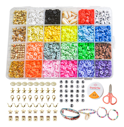 Cuenta Arcilla 4000 Pieza Kit Fabricacion Pulsera Completa