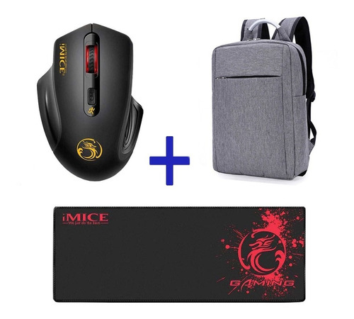 Pack Mochila Con Puerto Usb + Mouse + Mousepad