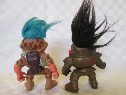 Troll 2 Figuras Warrior Hasbro Vintage / Troll Guerreros. (Usado)