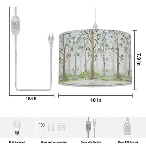 Lmpara Colgante Infantil Bosque De Hadas - 16.4 Ft, Interrup