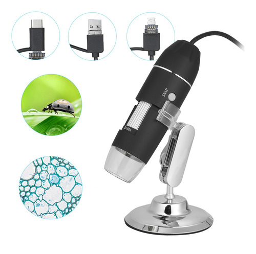 Lupa De Microscopio Con Zoom Digital Usb Con Función Otg