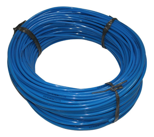 Mangueira Tubo Pu Azul Pneumática Flexivel 8mm - 15m