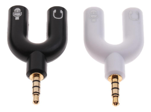 2 Piezas De Sonido Divisor Esté De 3,5 Mm A Micrófono