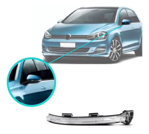 Pisca Retrovisor Esquerdo Golf 2014 2015 2016 2017 2018 2019