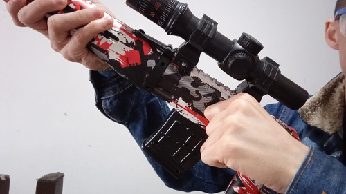 Arma Gel Grafite Awm Mira Sniper Automatica Svd Free Fire