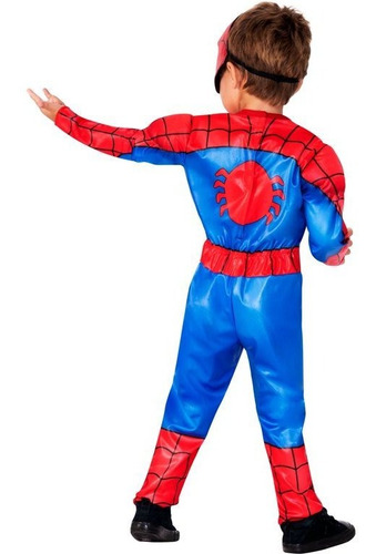 Imagen 4 de 7 de Disfraz Spiderman Hombre Araña Bebe Niño Talla 3-4 Original