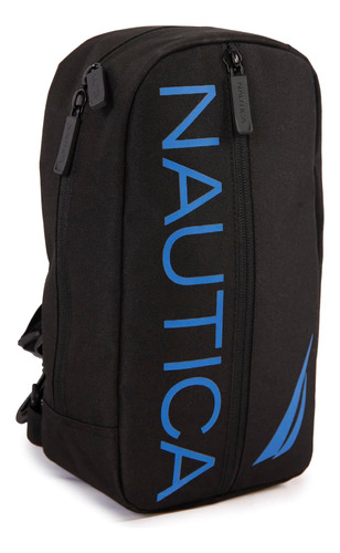 Nautica - Bolso Bandolera Para Hombre, Unisex, Color Negro Y