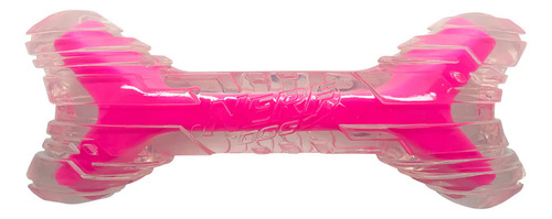 Nerf Dog Super Scent Hueso Curvo C/duradero Aroma A Tocino Color Rosa Chicle